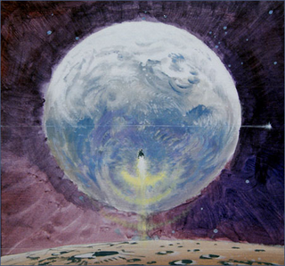 Illustration for article titled Lunar Dreams: 40 Classic Moon Exploration Paintings